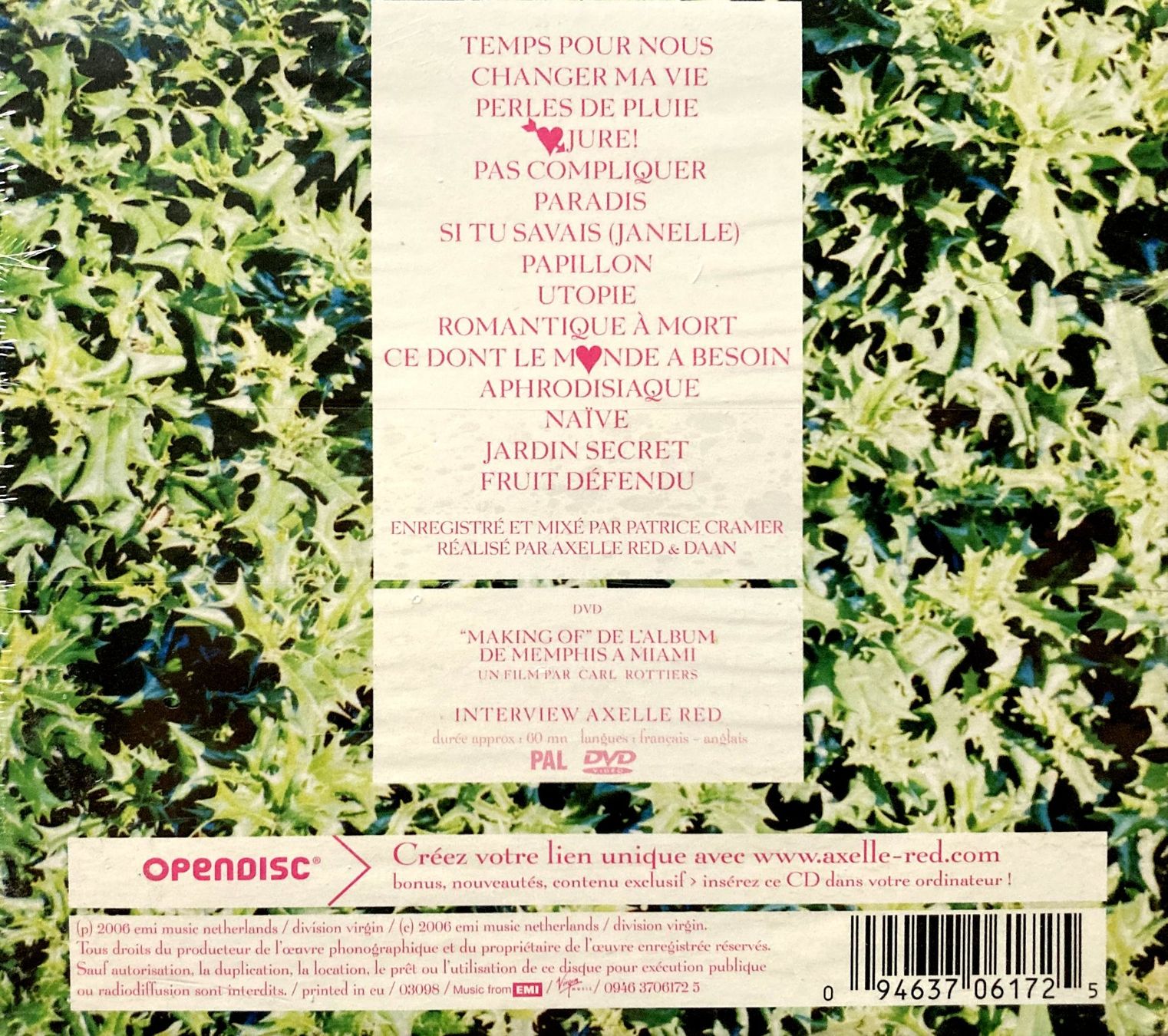 CD: AXELLE RED - JARDIN SECRET – Nuovo e nell'imballaggio originale da Bottens venduto da hotter-than-hell 1