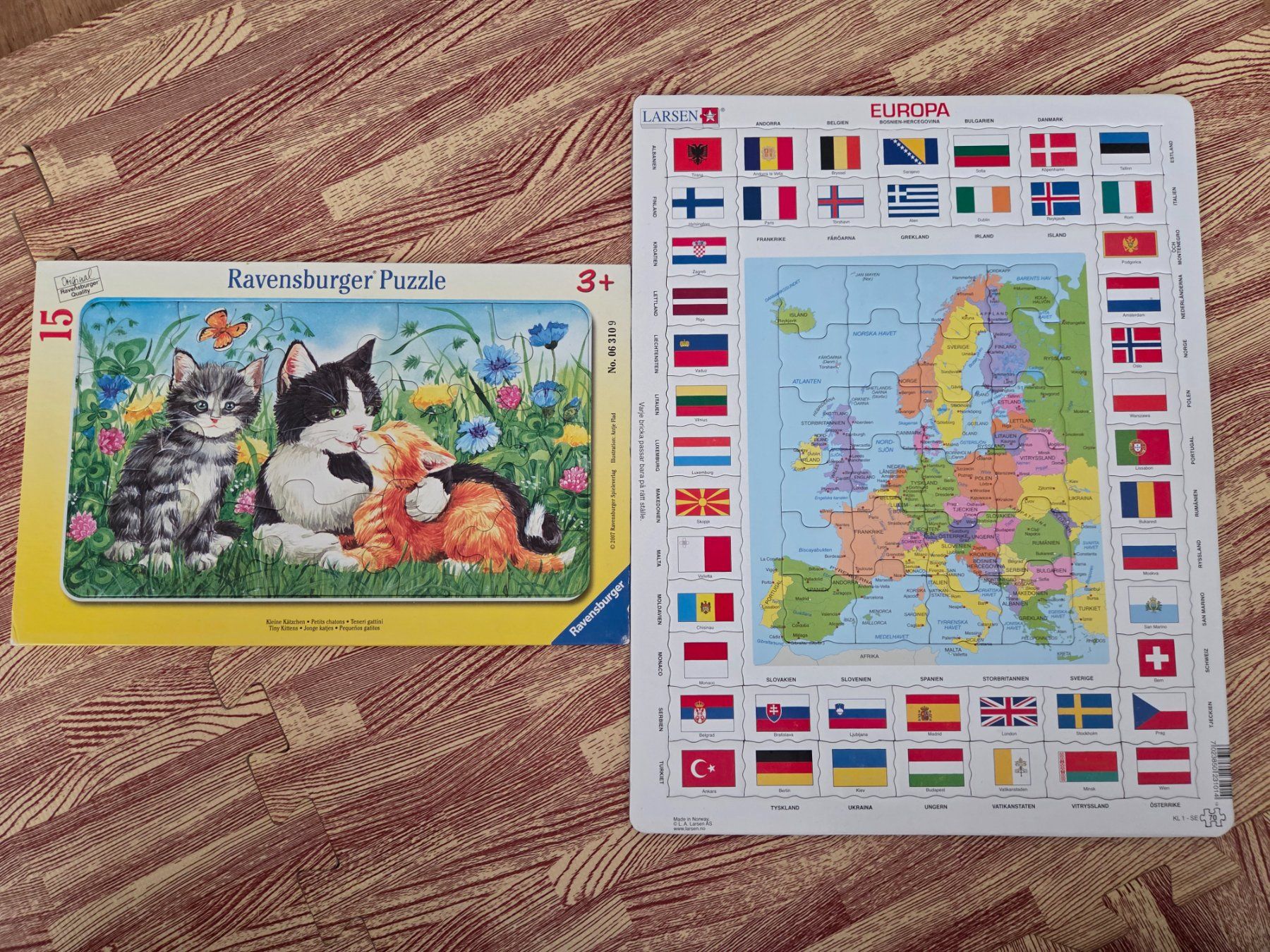 Puzzle: 2 Puzzles - Katzen und Europa – Usato da Brugg AG venduto da Finlandia