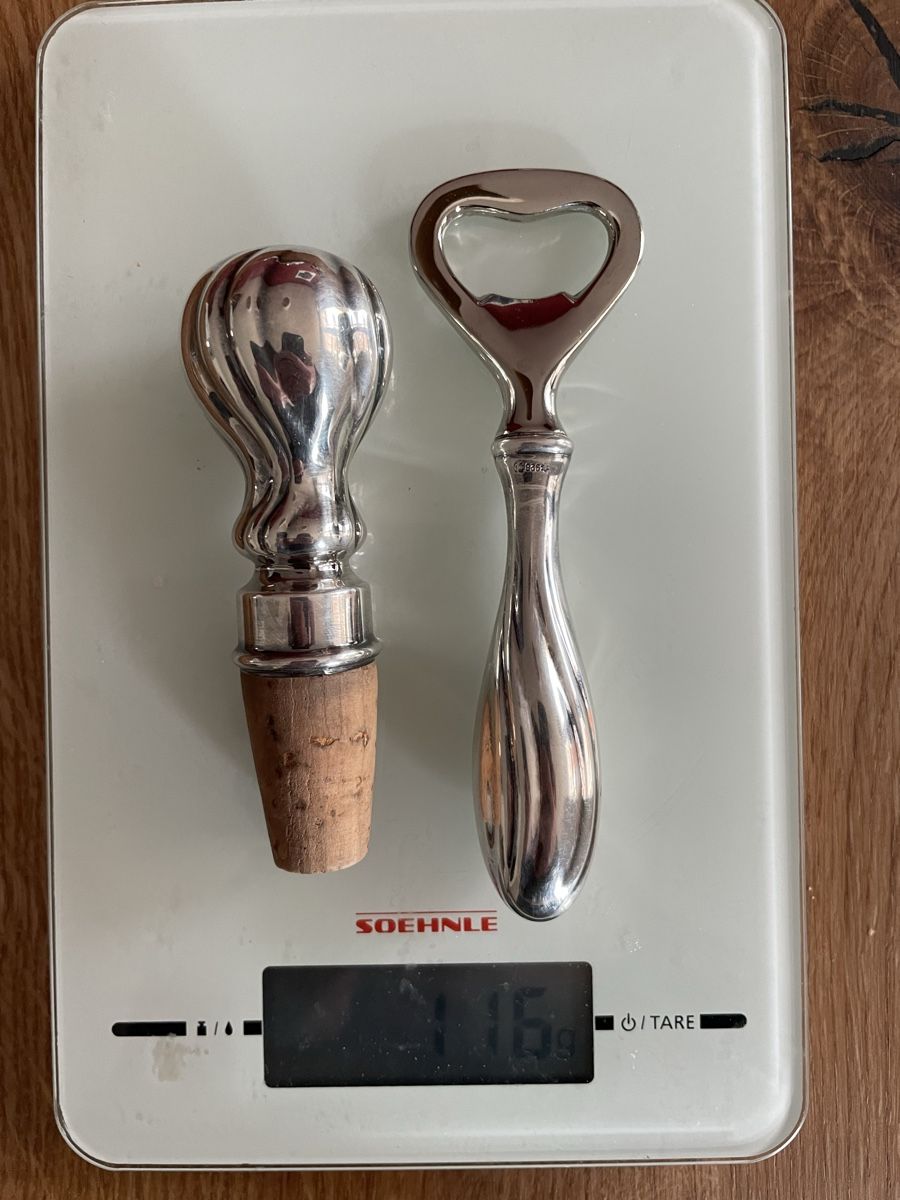 Apribottiglie & Tappi per chiusura: Bouchon et decapsuleur argent 835 – Usato da Chavannes-Renens venduto da Gr33