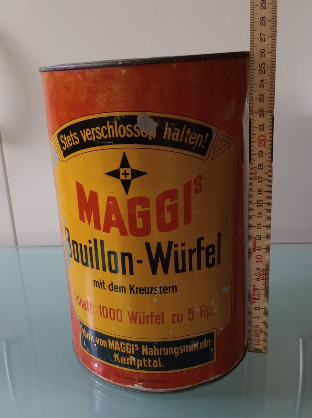 Barattoli: Blechdose MAGGI'S Bouillon-Würfel – Usato da Herisau venduto da ACm9 6