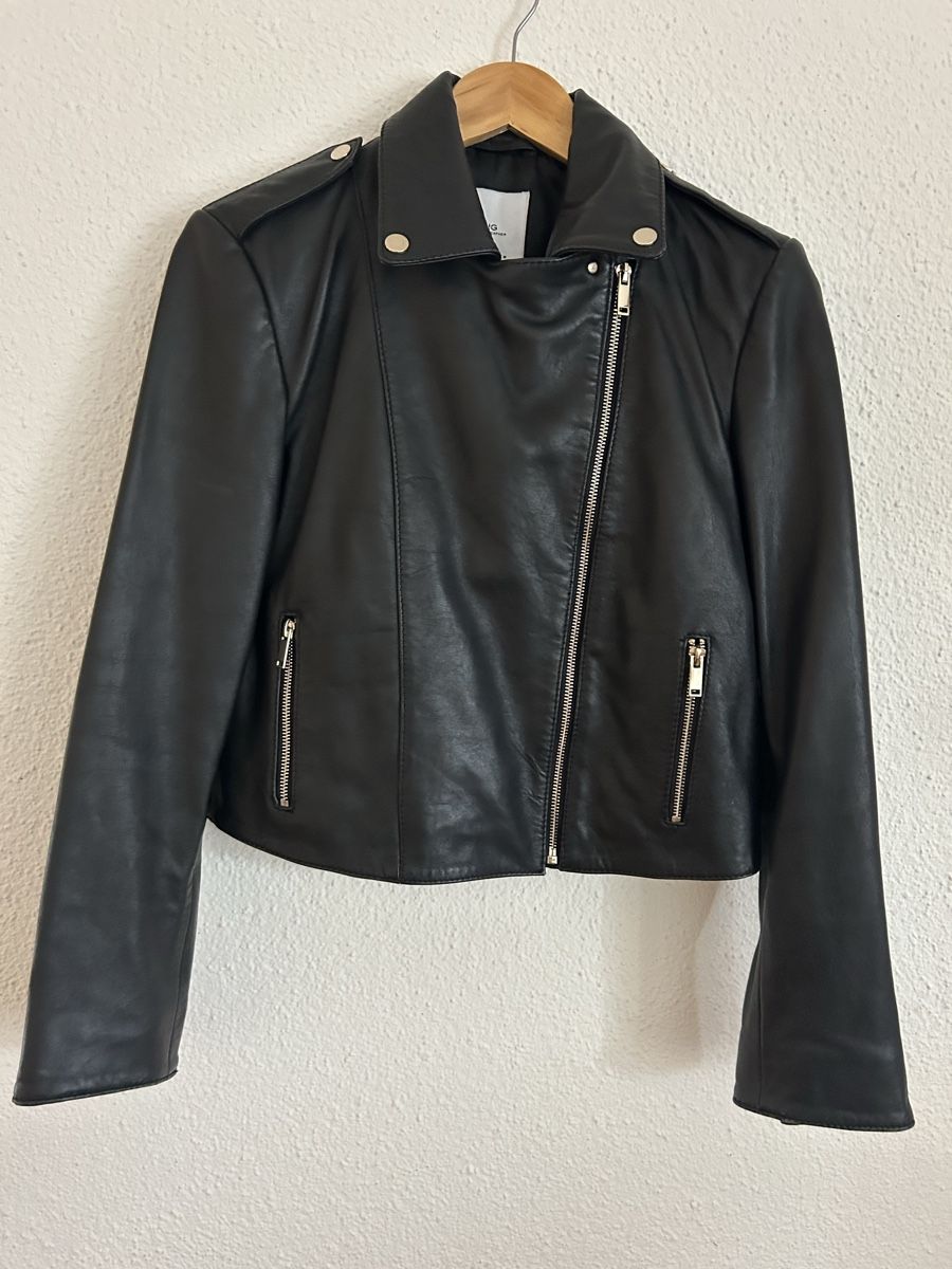 Mango Giacche: Mango MNG Echtleder Jacke, Gr. M, Schwarz – Usato da Nebikon venduto da icon.vintage 1