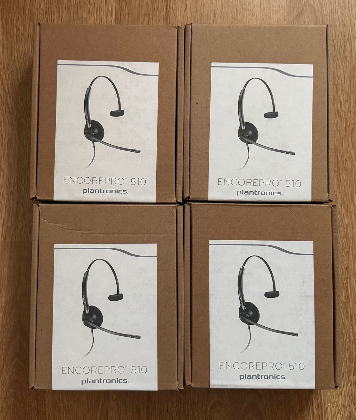 Plantronics Cuffie: Plantronics Office Headset EncorePro HW510 Set mit 4 Stück – Nuovo (secondo la descrizione) da Kaiseraugst venduto da Kinghomer