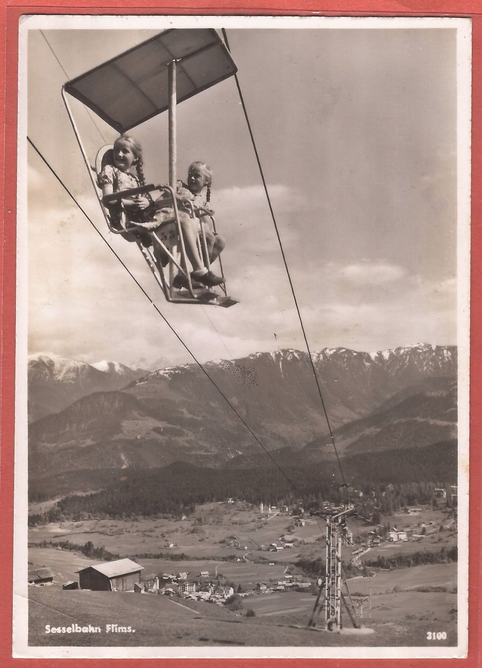 Ansichtskarten: Flims - Sesselbahn - 1954 – Gebraucht aus Fislisbach von Porano