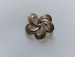 Magnifique broche vintage en argent – Design floral ('50-60)