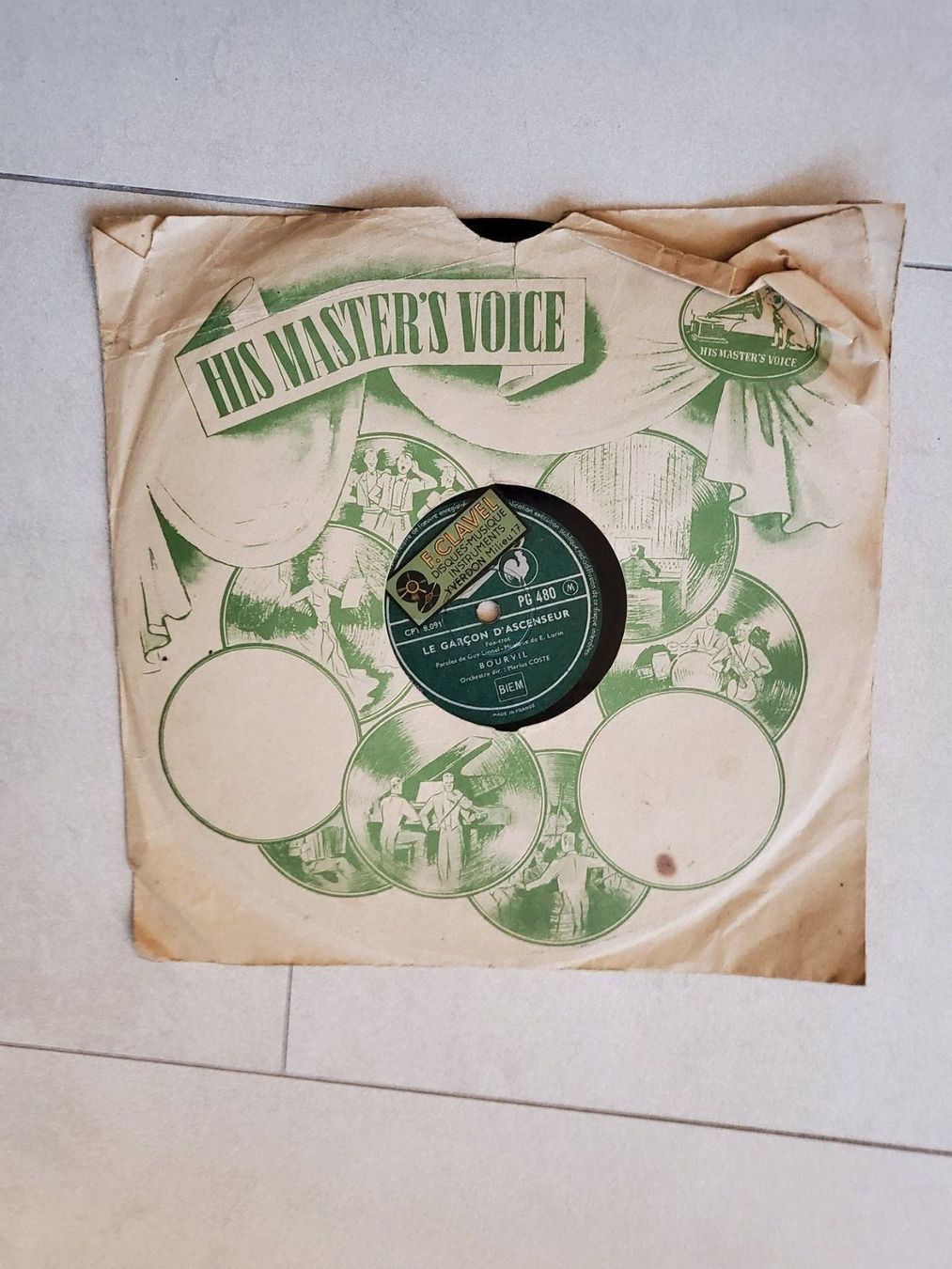 Dischi in vinile: Schellackplatte 1940  Pathé Bourvil  dirigent Marius Coste – Usato da Unterägeri venduto da 0alfa0 3