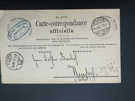 Carte Correspondance 1877 St Gallen St. Fiden Amtlich (V316)