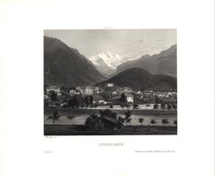 Interlaken  Stahlstich von Heisinger