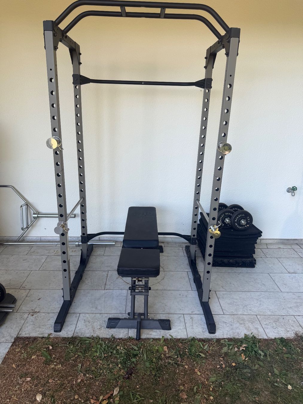 Komplettes Homegym – Power Rack, 120 kg Gewichte & Zubehör (D'occasion ...