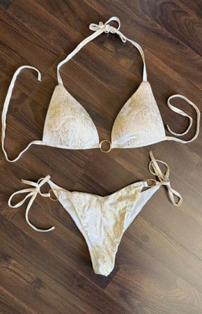 Bikini gold/weiss Calzedonia Gr XS/S