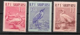 Albanien Serie 630 - 632 Vögel ** 30.9.1961