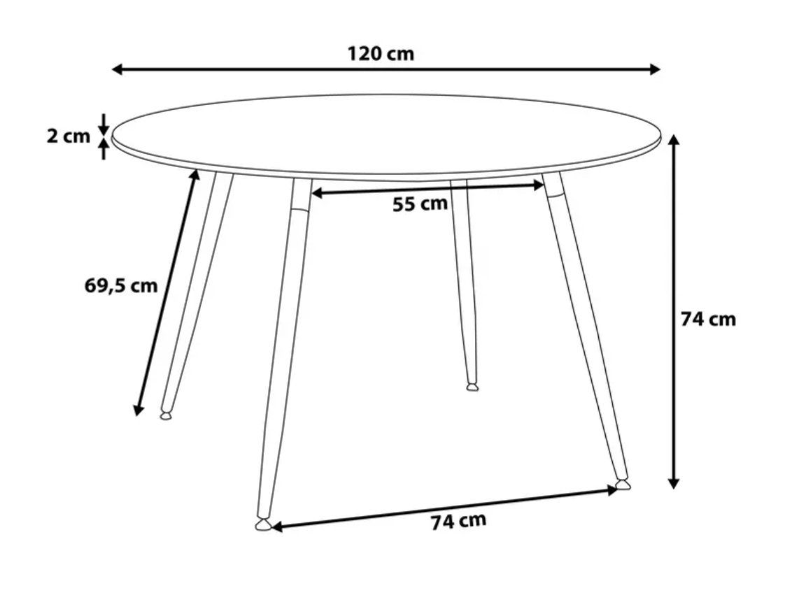 Tavoli: Esstisch BOVIO Schwarz 120 cm – Usato da Menziken venduto da qatrick 2