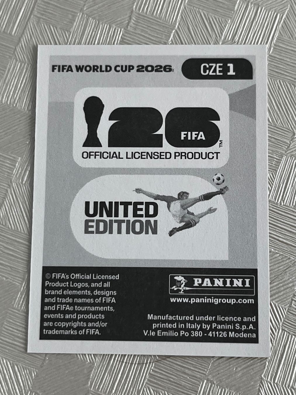 Panini Sammelbilder & Trading cards: Panini Fifa Word Cup 2026 CZE 1 – Gebraucht aus Winterthur von Numero1 1