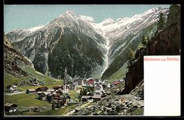 AK Göschenen, Ortsansicht und das Rienthal