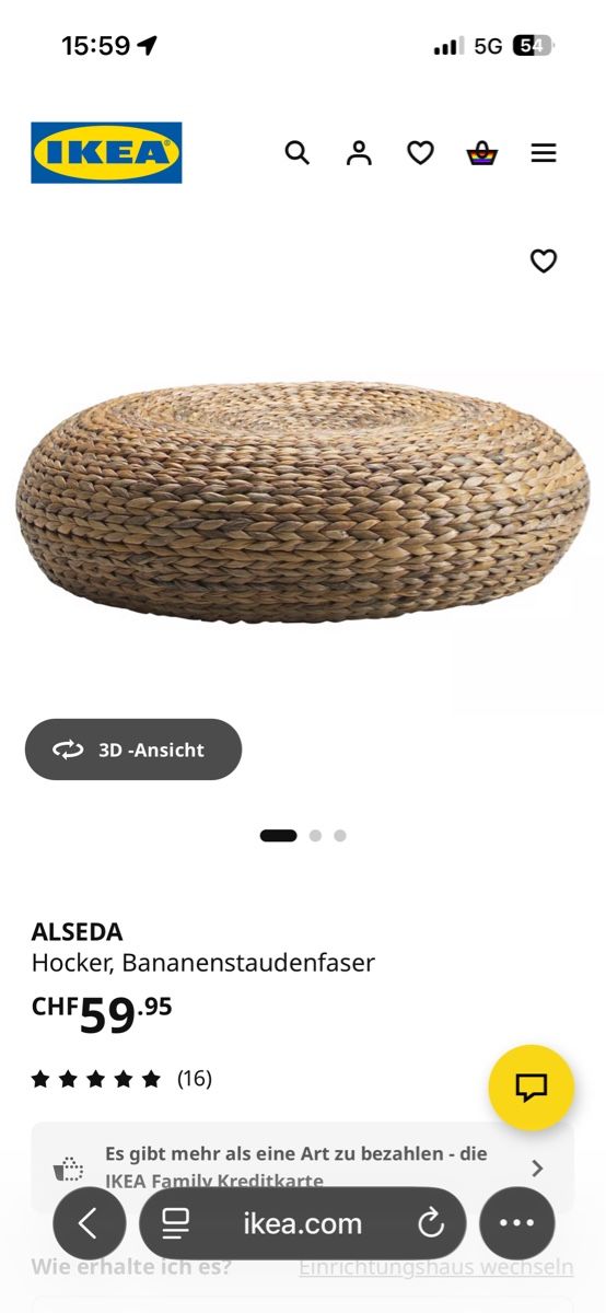 Ikea Hocker: 3er Set Hocker Korb Hocker Ikea Alseda – Gebraucht aus Seengen von sa_land 8