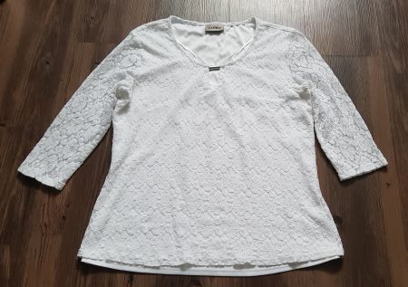 Weisse Sommerbluse von C&A, Grösse 42, Neuwertig!