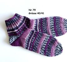 Sneaker - Socken handgestrickt  Gr.40/41  Nr.79
