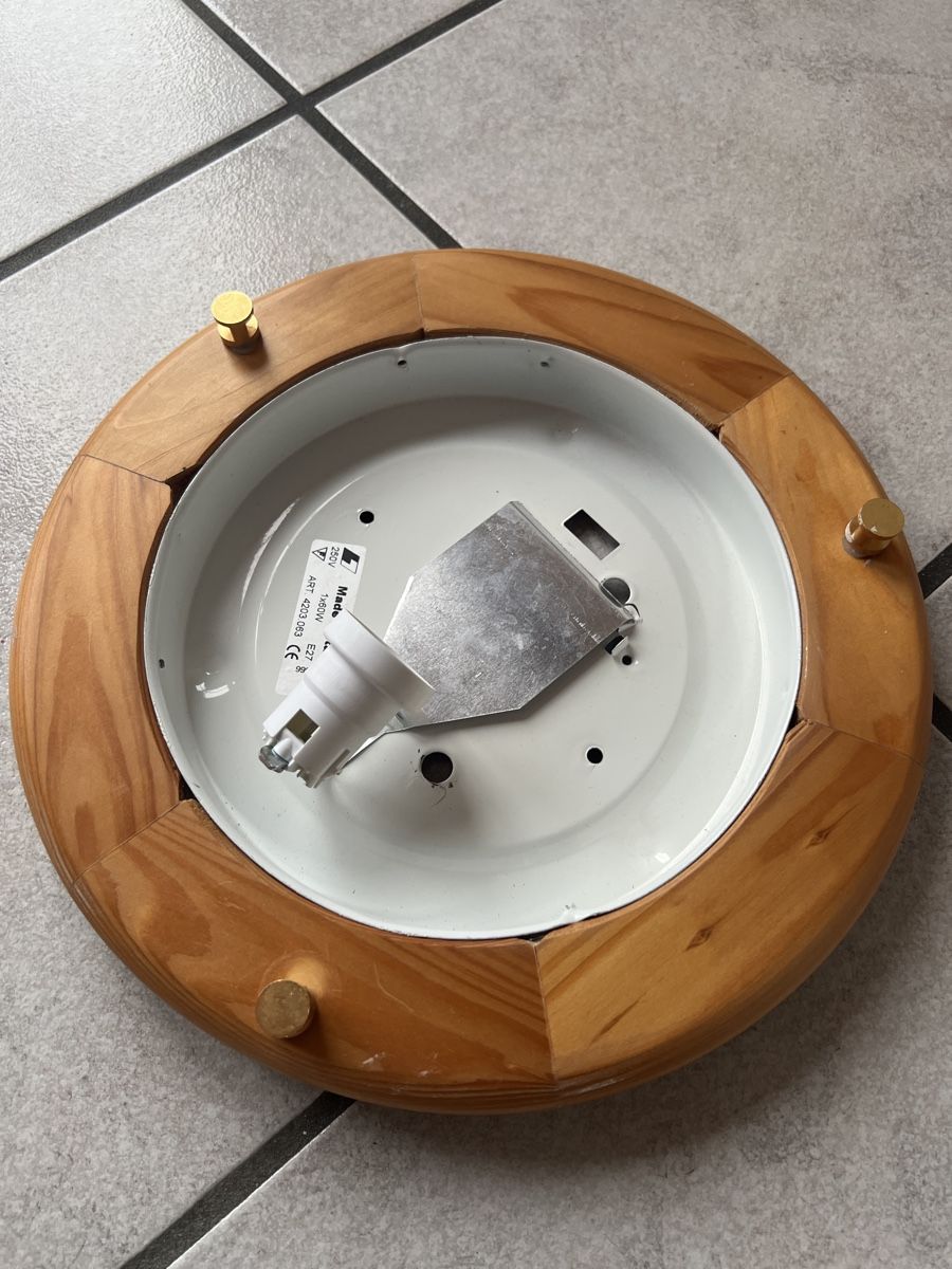 Lampadari & plafoniere: Holz Deckenlampe / Wandlampe – Usato da Rünenberg venduto da A.Sommmer 1