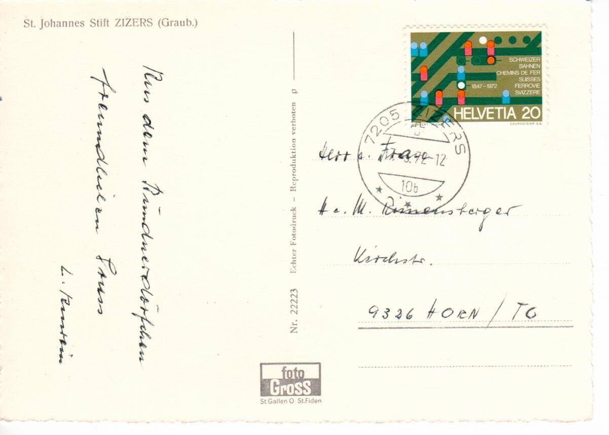 Cartoline postali: Zizers – Usato da Wolhusen venduto da Curver9 1