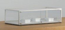 Glasvitrine Theke, ESG Glas, Weiss (B.101cmxT.51cmxH.26cm)