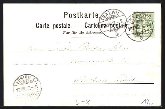 Cartoline postali: Thalweil, Schulhauseinweihung 12.8.1902, – Usato da Berlin venduto da bartko-reher 1