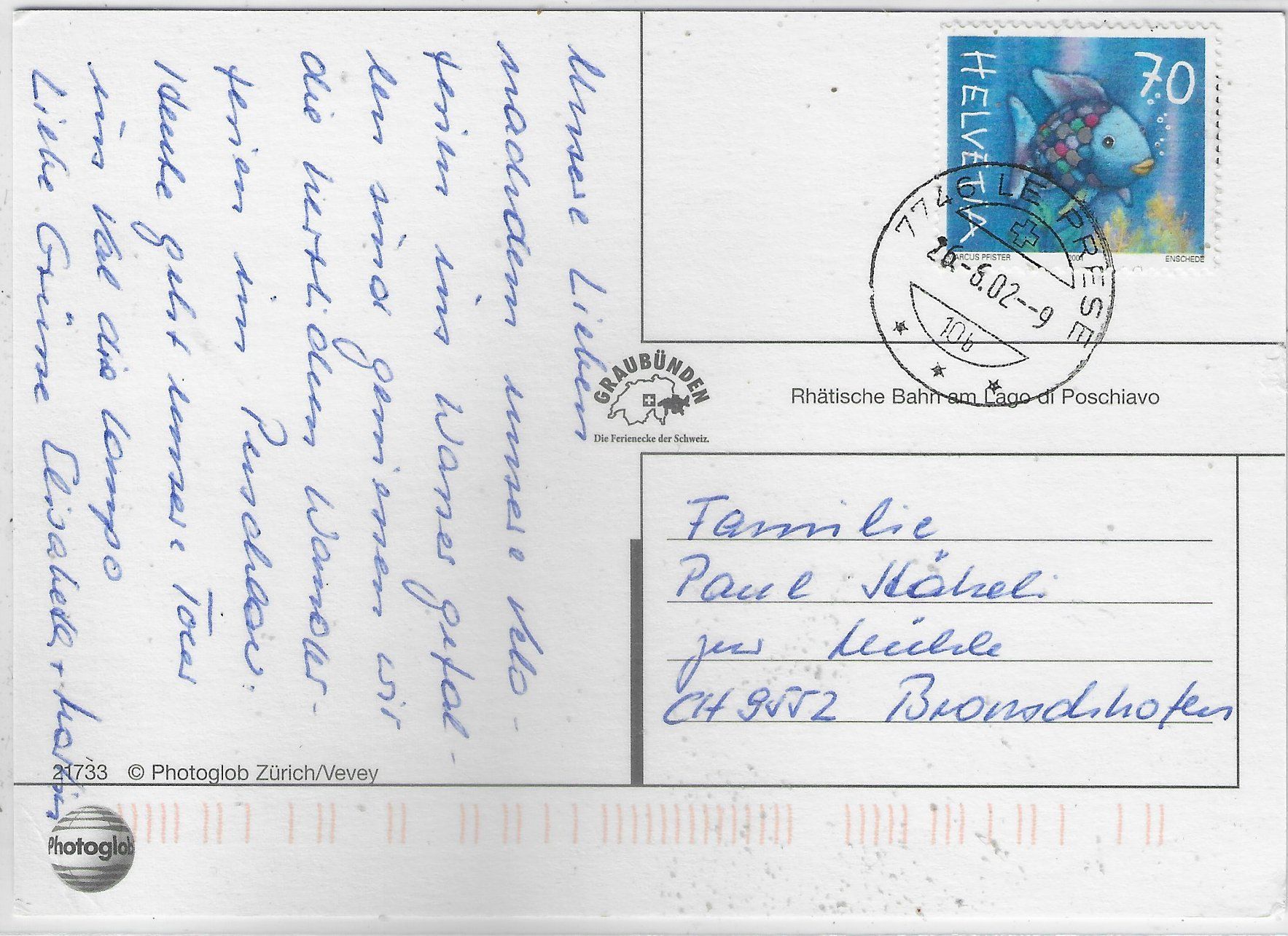 Cartoline postali: Rhätische Bahn am Lago di Poschiavo – Usato da Ettingen venduto da Kartenplanet 1