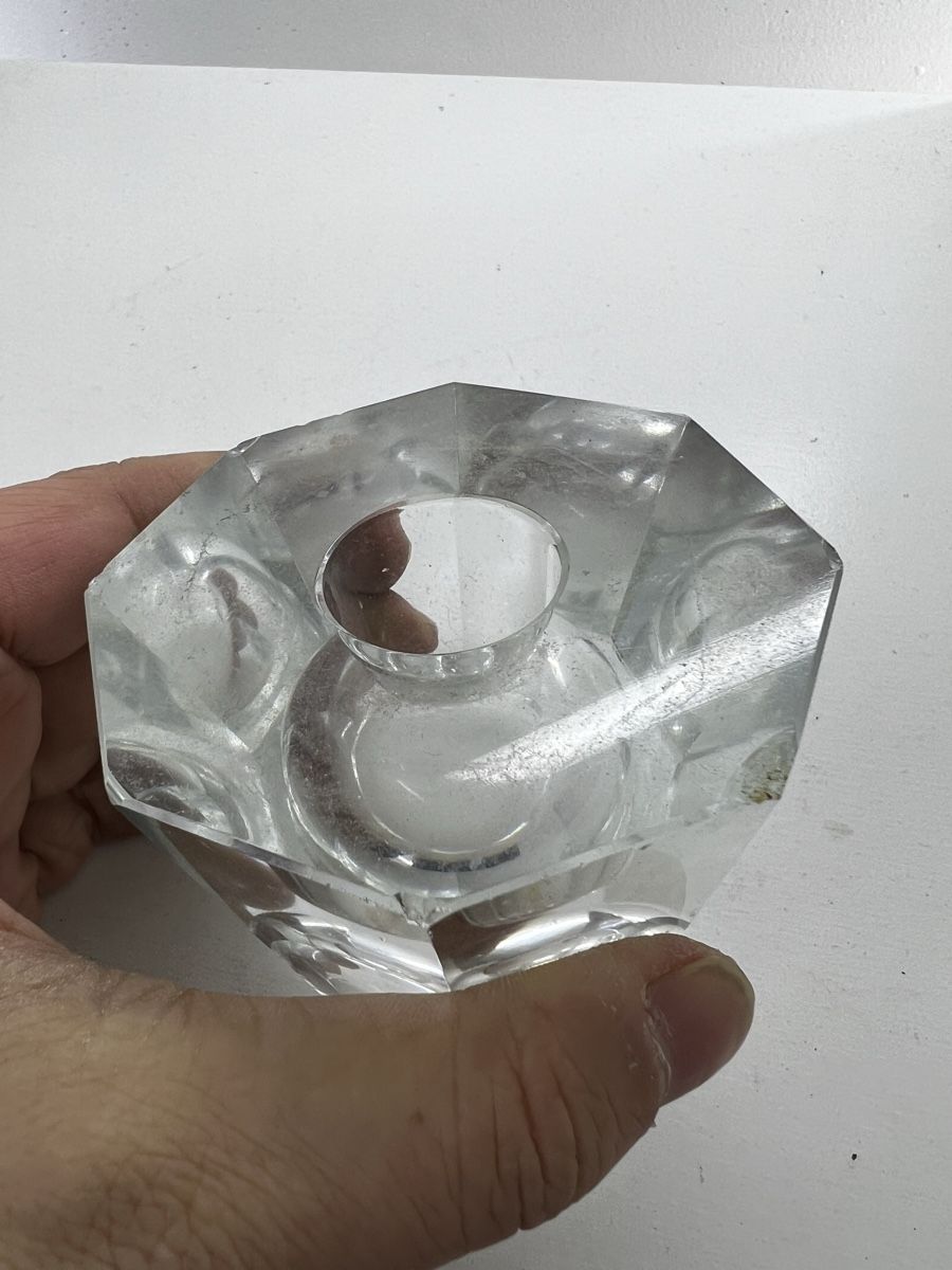 Portacandele: 3 Kerzenständer aus Glas oder Kristallglas – Usato da Wettingen venduto da NickInc 5