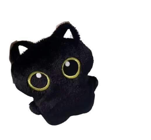 Giocattoli: Katze Plüschtier schwarz grosse Augen – Nuovo e nell'imballaggio originale da Zürich venduto da Gamecards 2