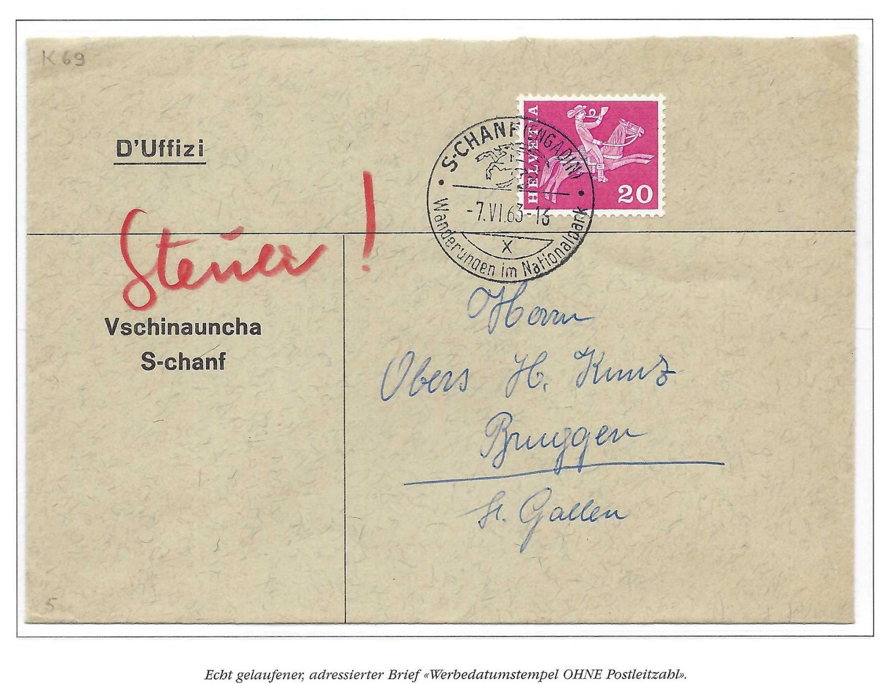 Tutti i francobolli: 1963, BRIEF, K-0 SCANF – Usato da Pura venduto da ulisse1957