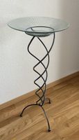 Glasschale mit  Metallständer Blumenständer Obstschale