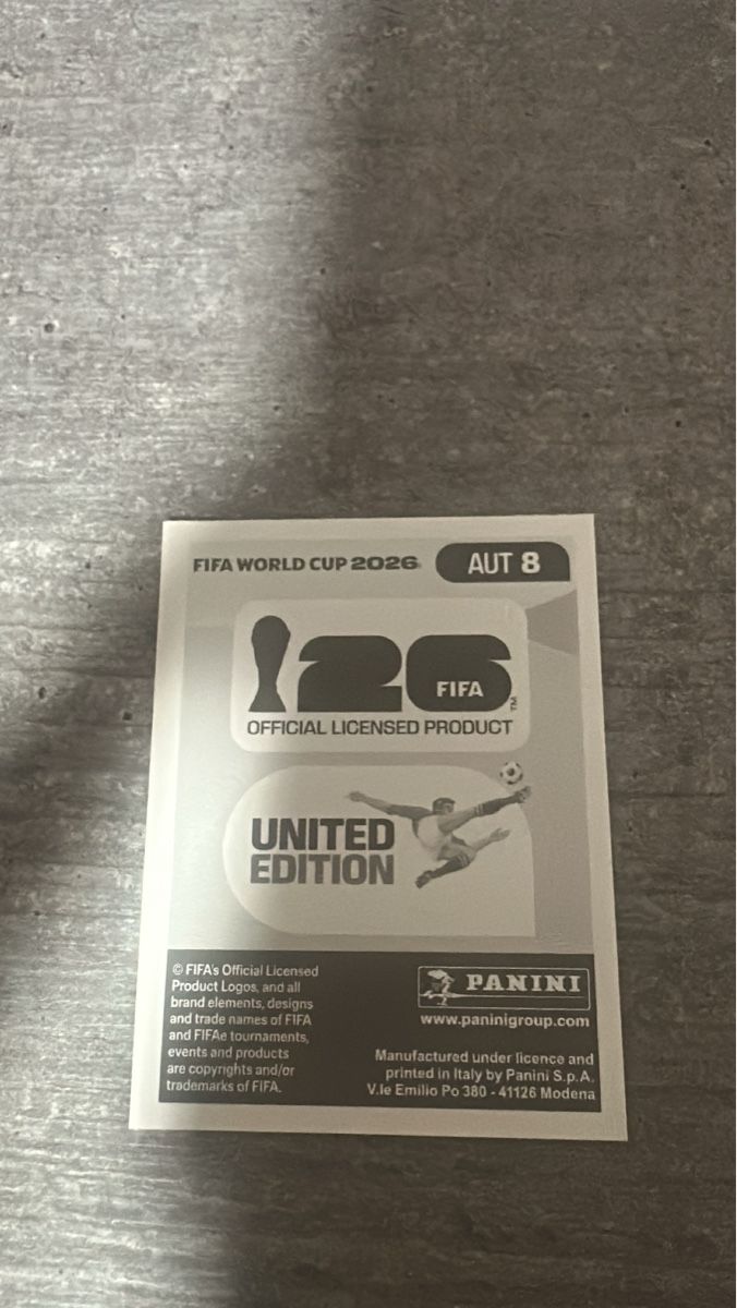 Panini Sammelbilder & Trading cards: AUT 8 , FIFA WORLD CUP 2026 PANINI  – Neu (gemäss Beschreibung) aus Frauenfeld von 1PegPeg1 1