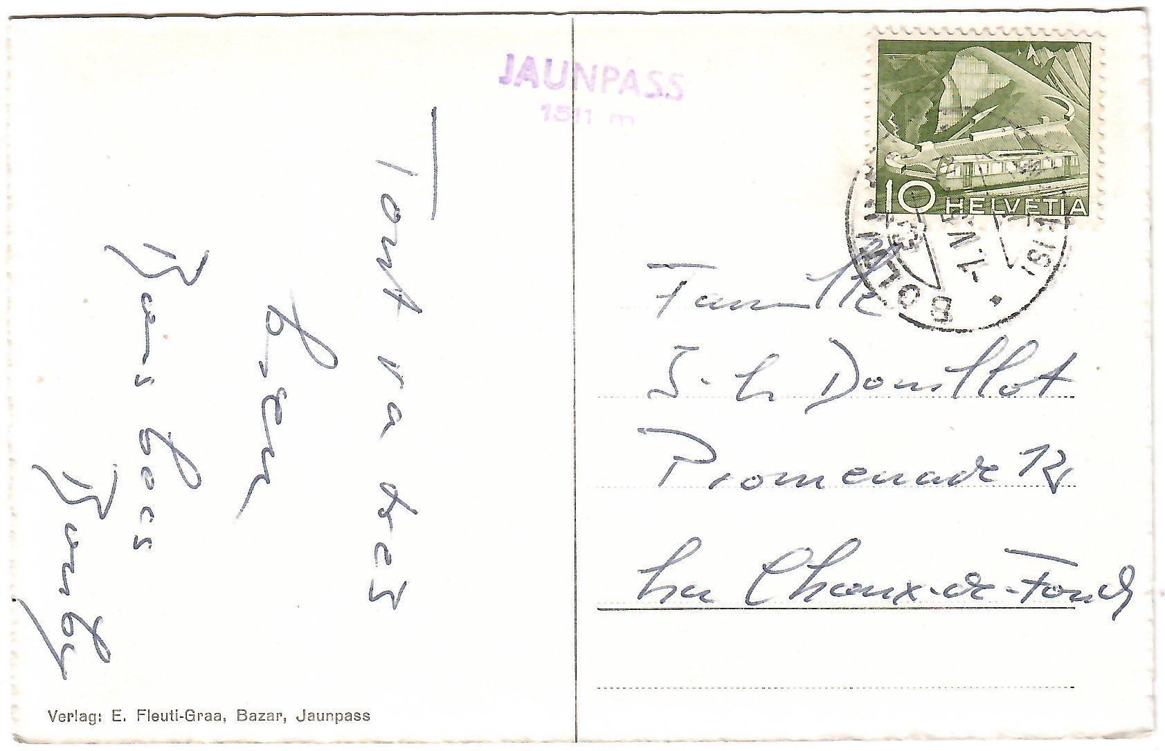 Cartoline postali: Ansichtskarte Jaunpass mit Gastlosen – Usato da Kerns venduto da etma3 1