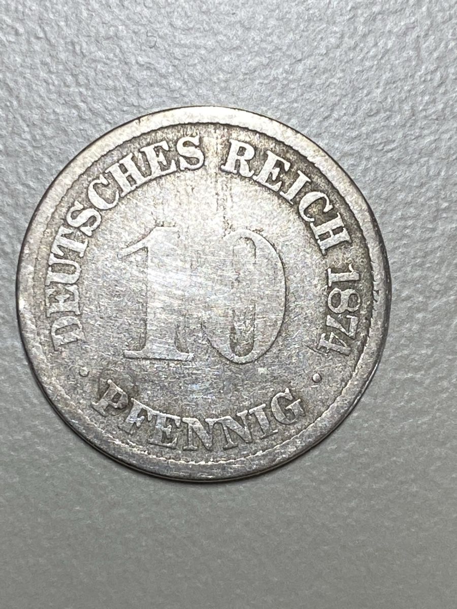Tutti le monete: Deutsches Reich - 10 Pfennig - 1874 – Usato da Payerne venduto da Mike1682