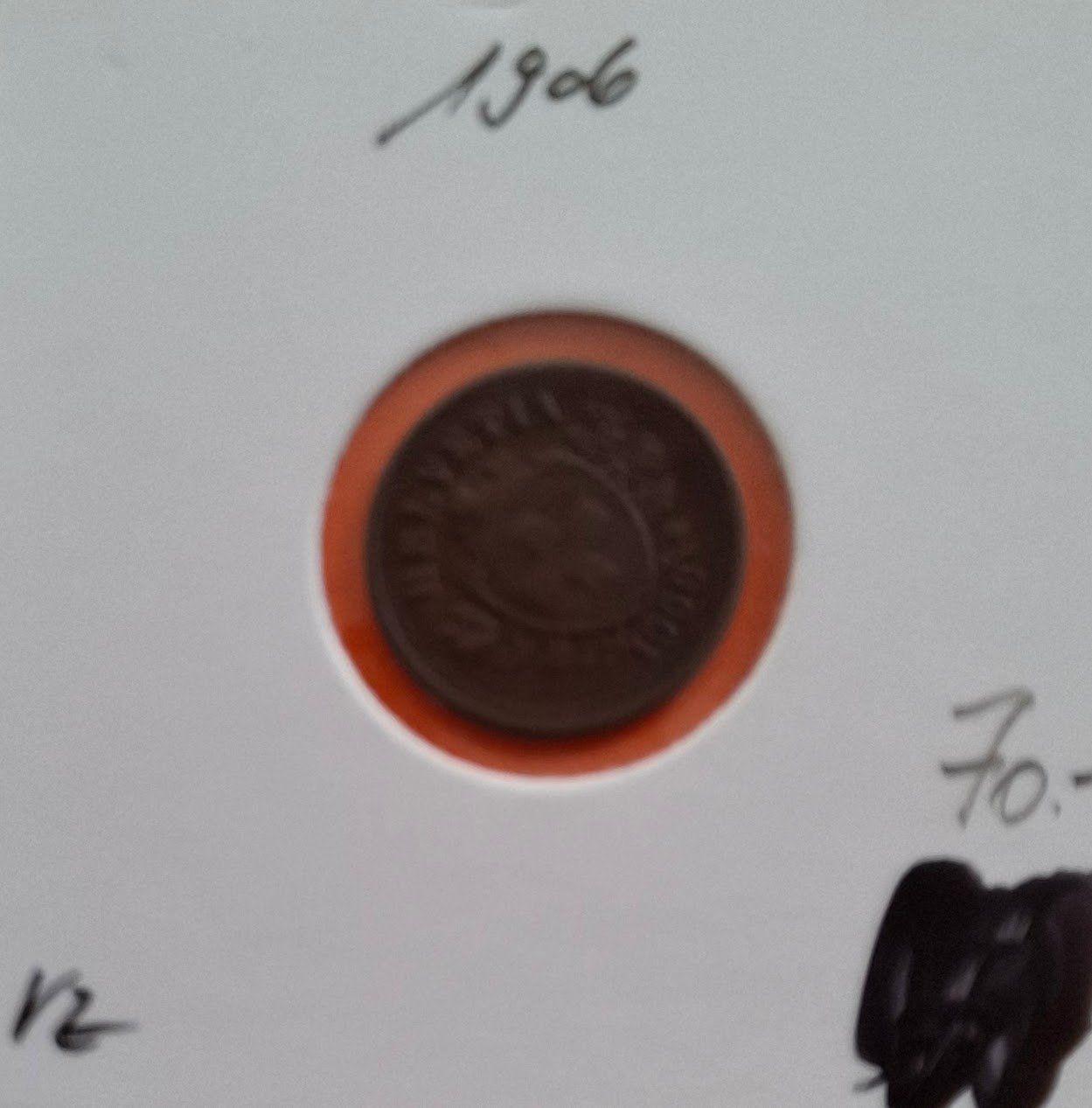 Tutti le monete: CHF 0.01 1906 Schweiz VZ – Usato da Fribourg venduto da Kiki020