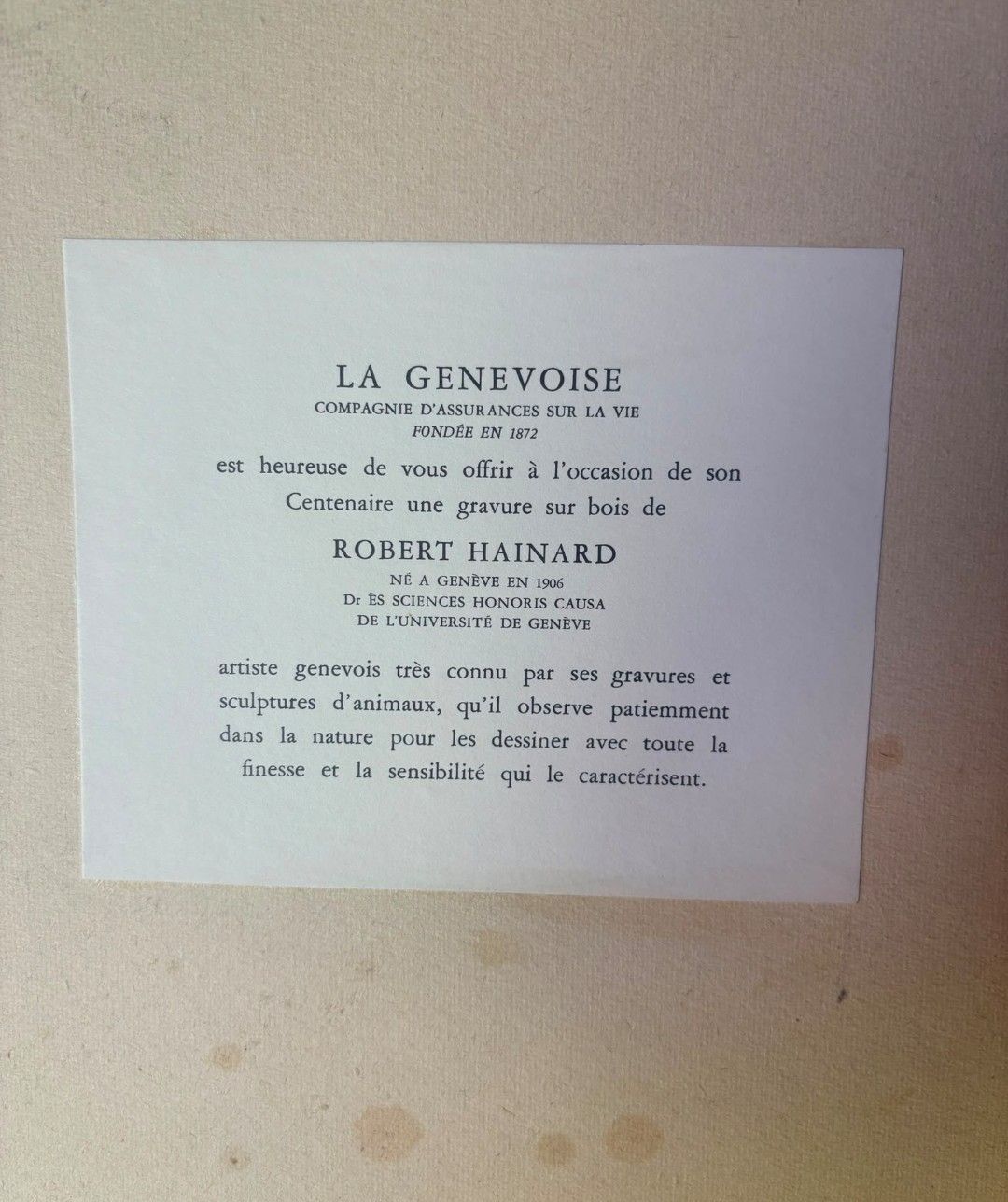 Poster & Bilder: Robert Hainard 1971  – Gebraucht aus Adlikon b.Regensdorf von kuka02 5
