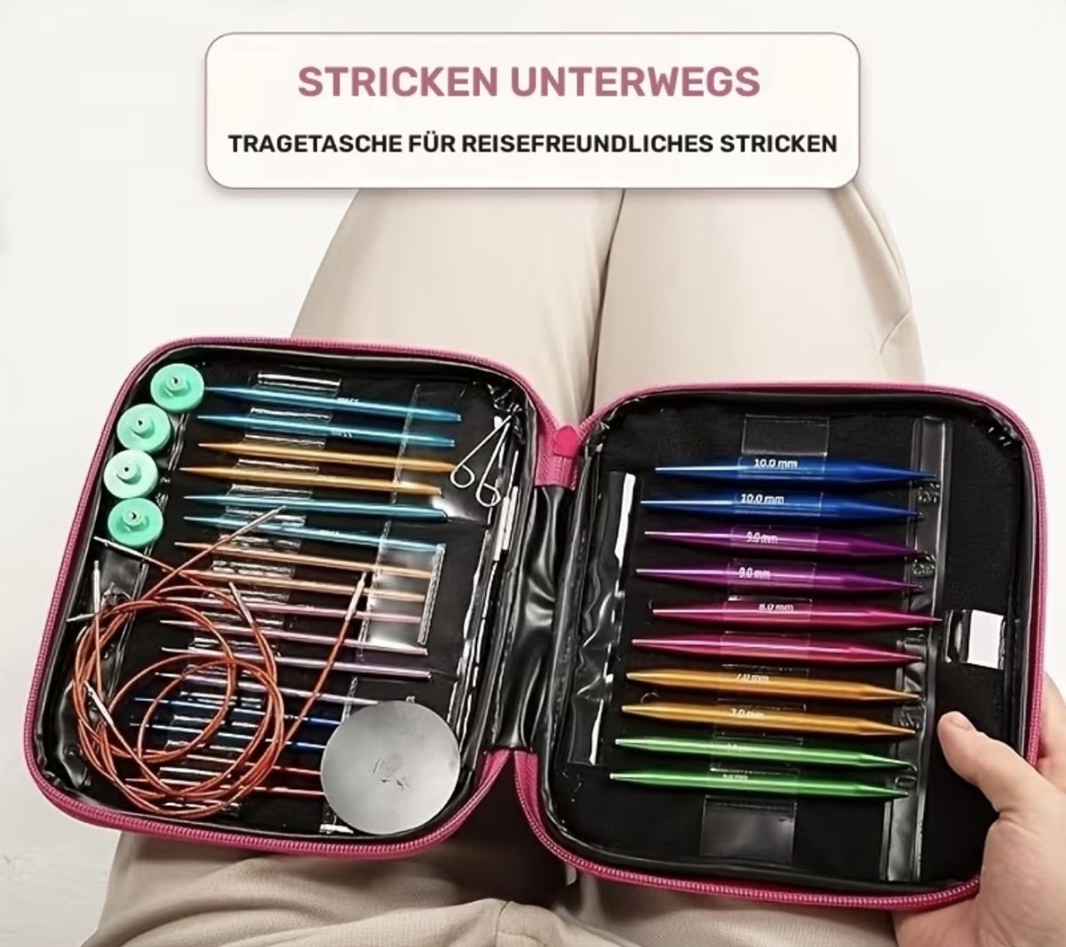 Ferri: Strickset für unterwegs oder daheim – Nuovo (secondo la descrizione) da Trüllikon venduto da angela4444