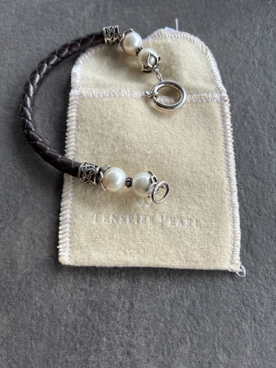 Bracciali & Braccialetti: Armband Leder Perlen neuwertig – Nuovo (secondo la descrizione) da Horgen venduto da bho66 1