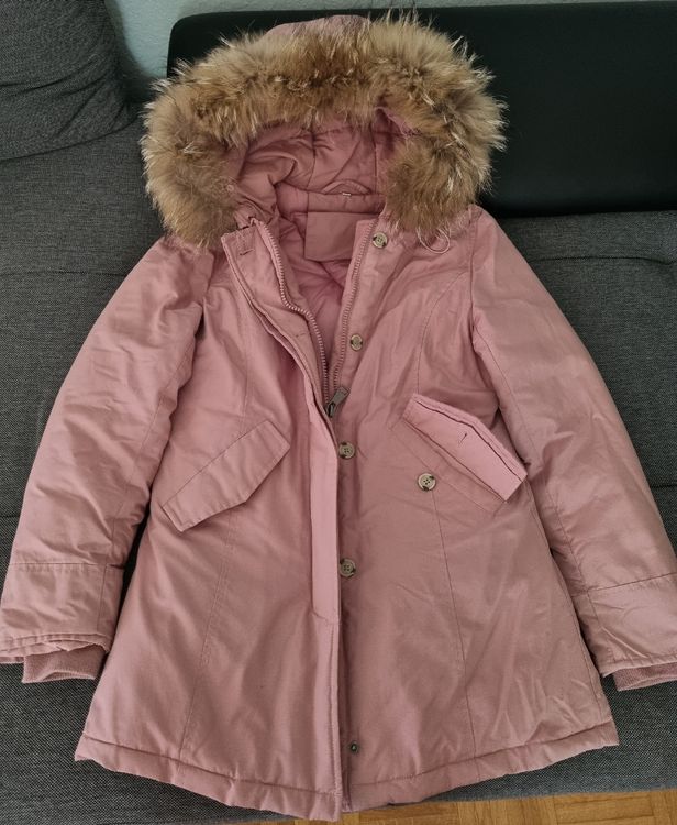 Rosa Parka Mit Echtpelz Gr S Kaufen Auf Ricardo