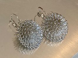Boucles d’oreilles vintage argenté