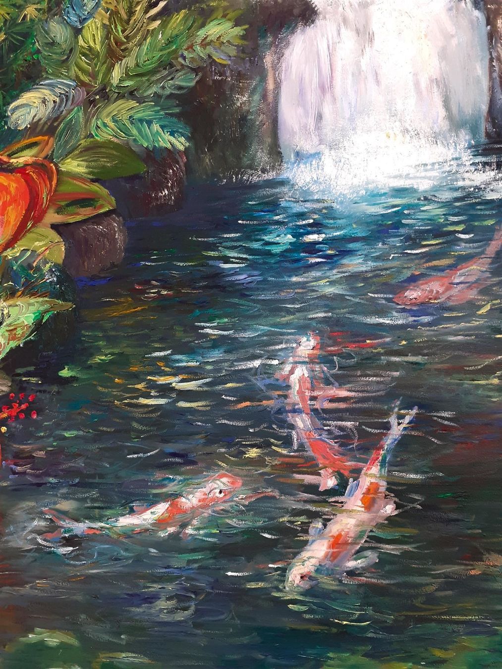 Dipinti: Der Wasserfall, Öl auf Leinwand – Nuovo e nell'imballaggio originale da Meggen venduto da Nica_Arts 2