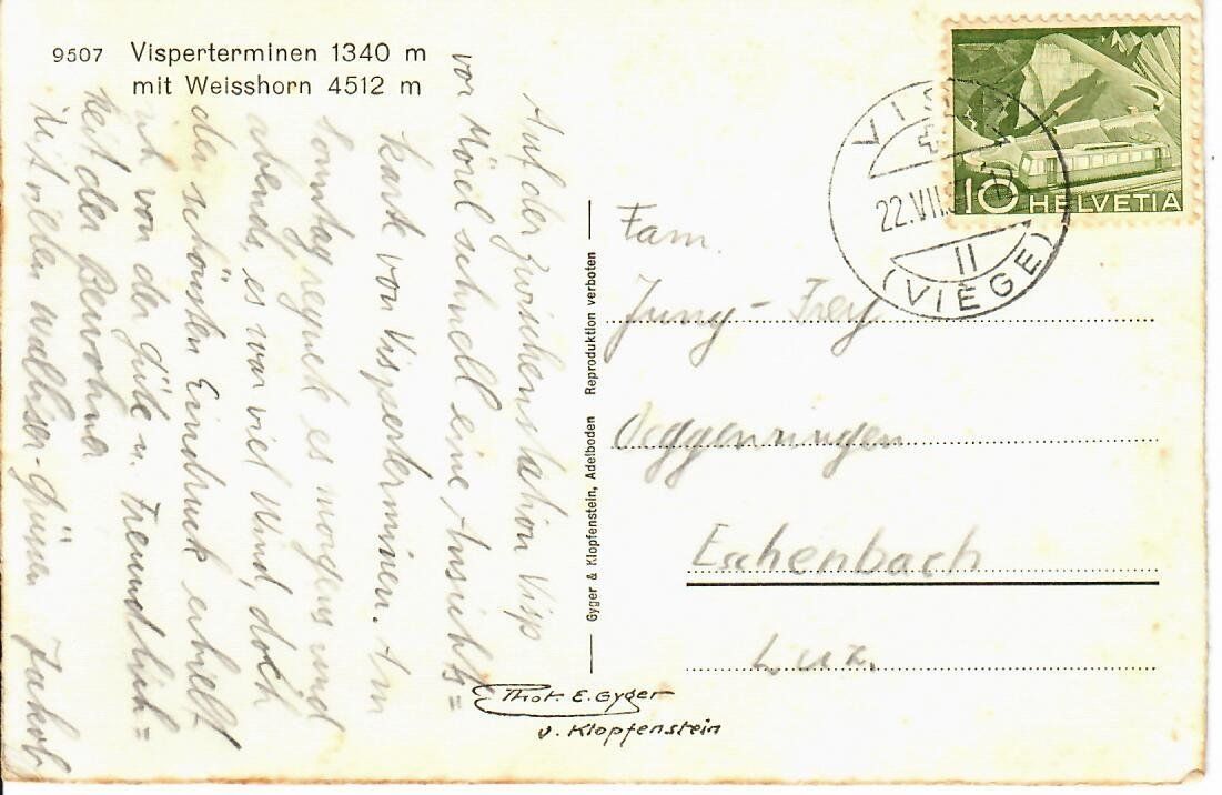 Cartes postales: Visperterminen – D'occasion à Hochdorf par Ziegel-16 1
