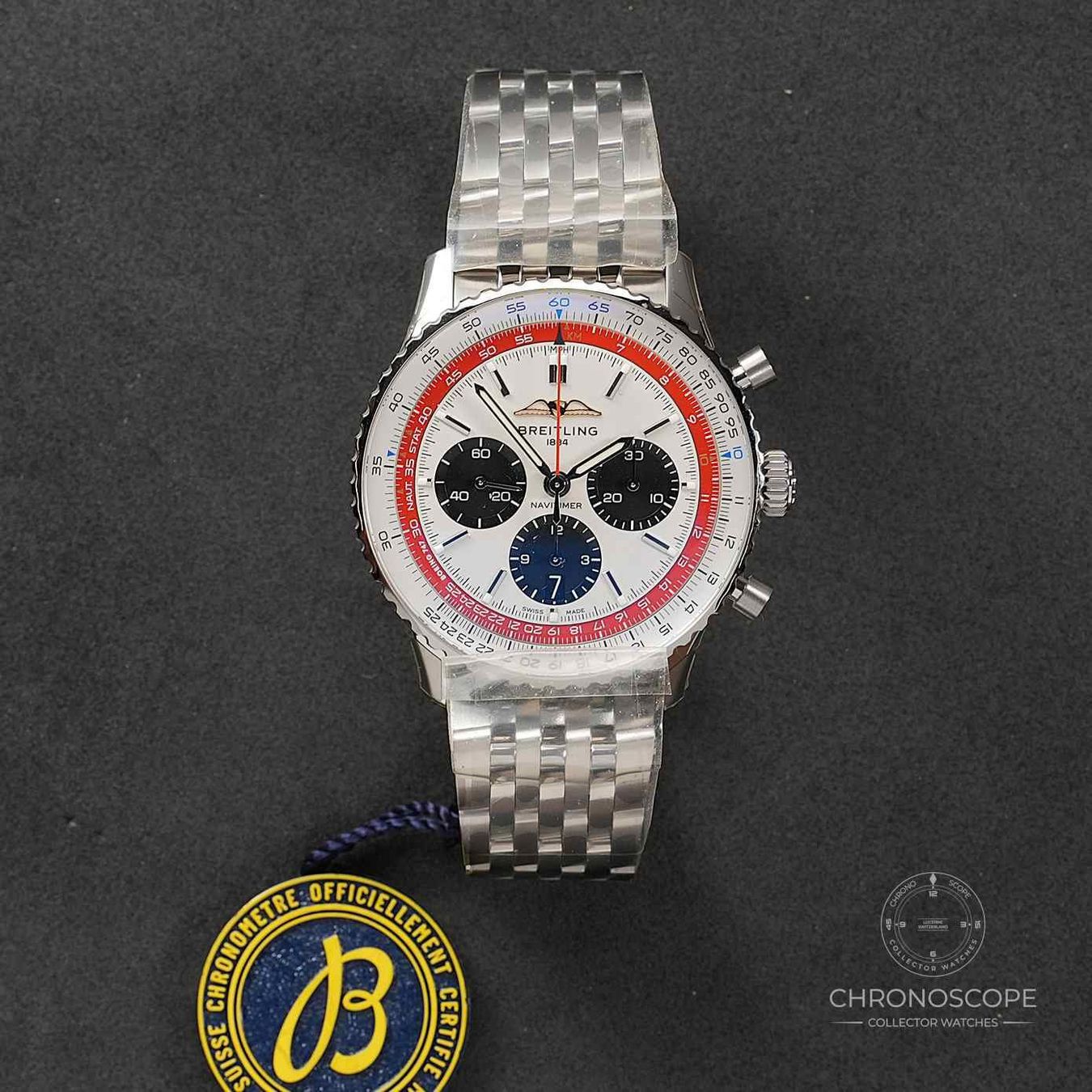 Breitling Uhren: Breitling Navitimer 1 B01 Chronograph 43 Boeing Limited full – Neu und originalverpackt aus Luzern von ChronoScope6004