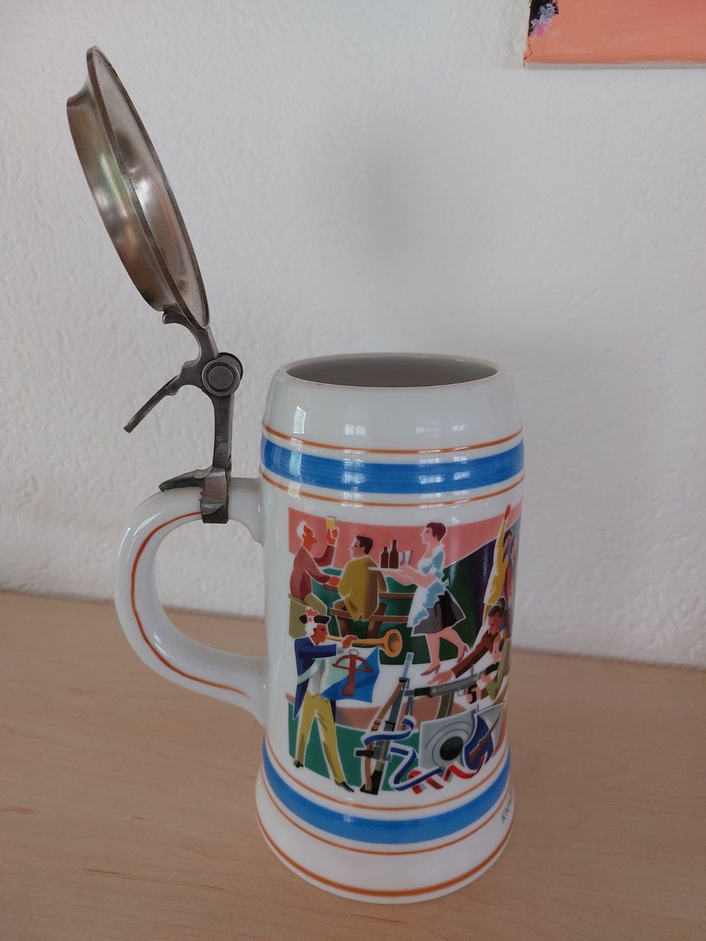 Caraffe: Zürcher Sechseläuten Krug mit Deckel – Usato da Bennau venduto da K.H.H. 1