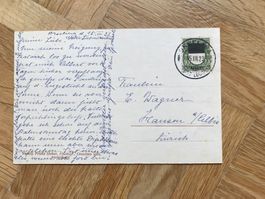 1922 Pro Juventute J22 auf Postkarte