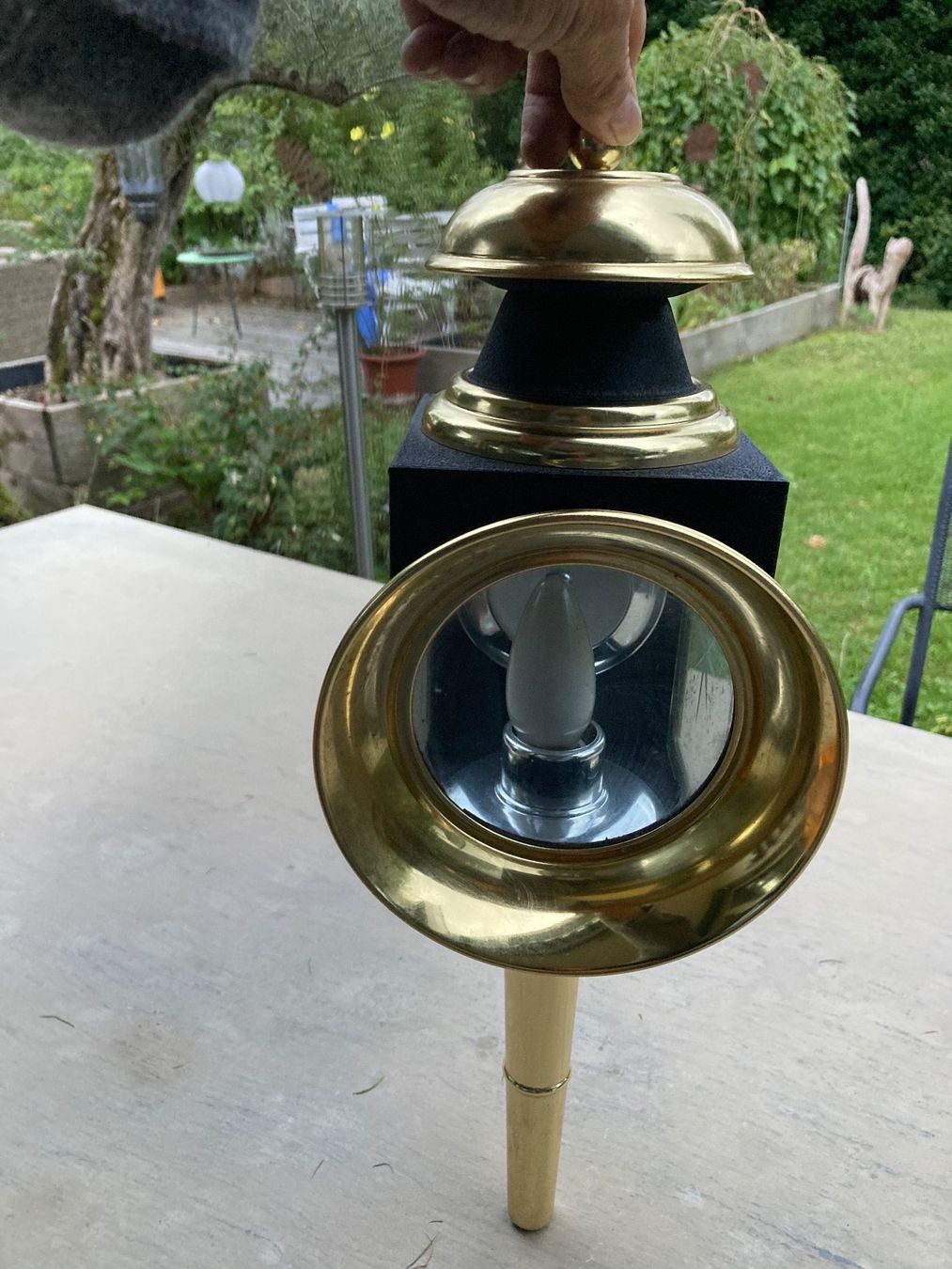 Lampade: Schöne Kutscherlampe elektrifiziert – Usato da Moerschwil venduto da Corsica61 3