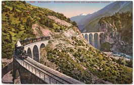 Albulabahn - Schmittentobelbrücke und Landwasserviadukt