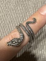 Modeschmuck Fingerring Schlange / Gr 54