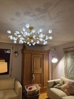 Deckenleuchte gold weiss Wohnzimmerlampe dimmbar mit LED