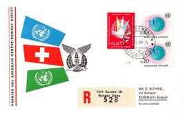 TOP Flugbrief: 1. Flug GENF - BOMBAY ab UNO, RF69.21aU