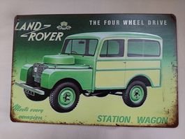 Landrover Blechtafel / Blechschild Landrover Station Wagon
