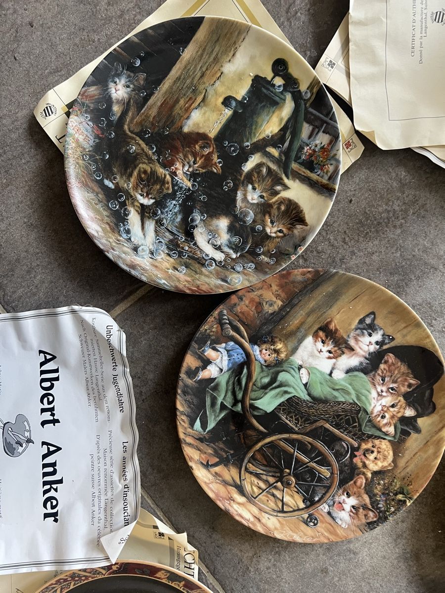 Piatti: Sammlung Teller Albert Anker und Katzen Teller – Usato da Dittingen venduto da Bellevista 1
